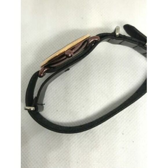 Fossil ES4099 Jacqueline Womens Black Leather Analog Wine Dial Quartz Watch Ff22 - Picture 4 of 9